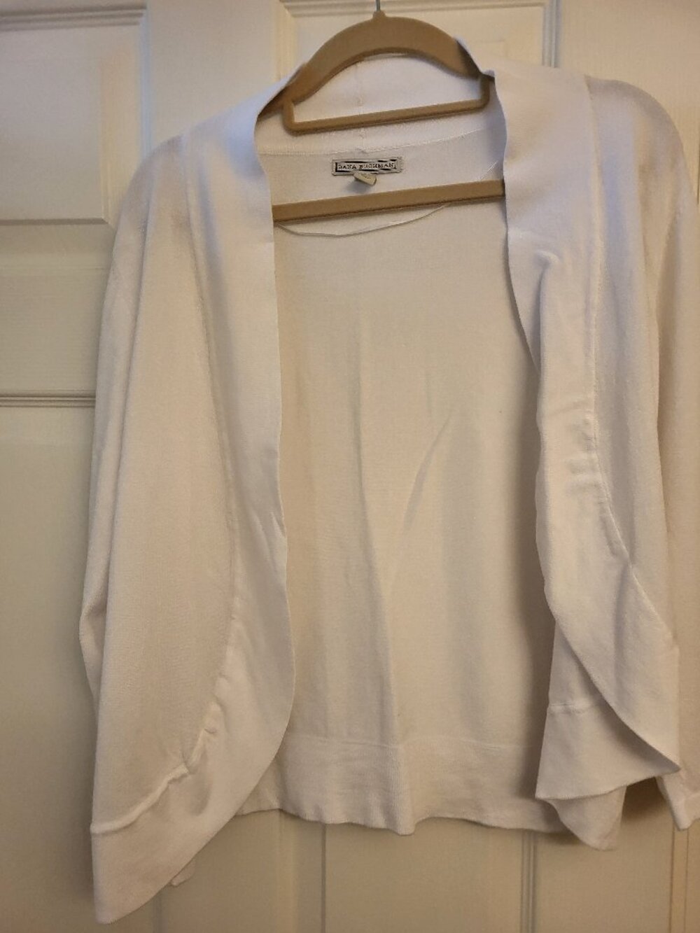 Dana Buchman White Open-Front Cardigan Sweater/Shrug Size XL